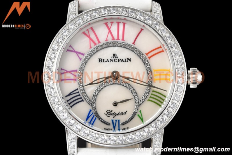 Blancpain - Ladybird Colors 35mm White SS/LE DIA/RMN White MOP BLSF A23J