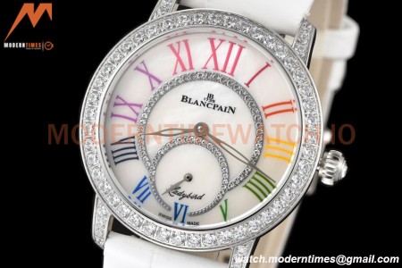 Blancpain - Ladybird Colors 35mm White SS/LE DIA/RMN White MOP BLSF A23J