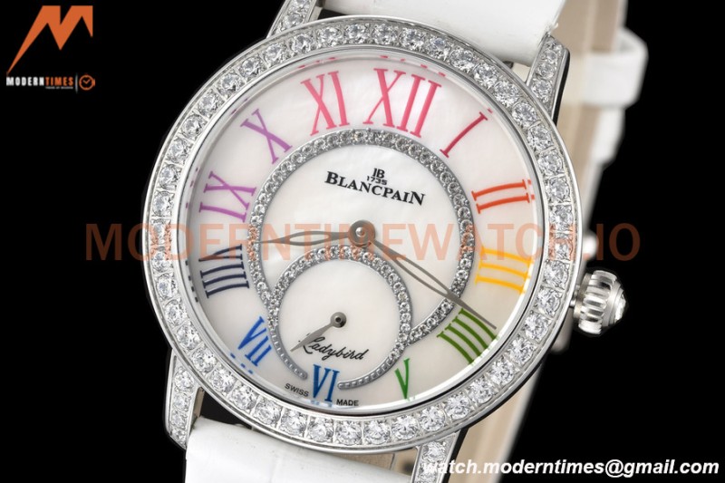 Blancpain - Ladybird Colors 35mm White SS/LE DIA/RMN White MOP BLSF A23J