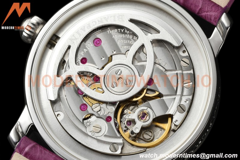 Blancpain - Ladybird Colors 35mm Purple SS/LE DIA/R-RMN White MOP BLSF A23J