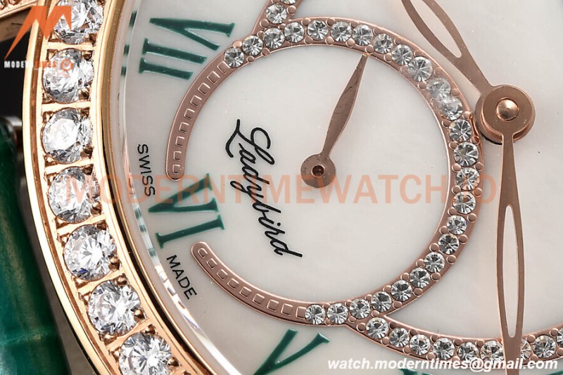 Blancpain - Ladybird Colors 35mm Green RG/LE DIA/RMN White MOP BLSF A23J