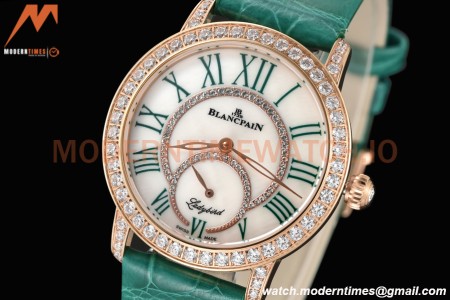 Blancpain - Ladybird Colors 35mm Green RG/LE DIA/RMN White MOP BLSF A23J