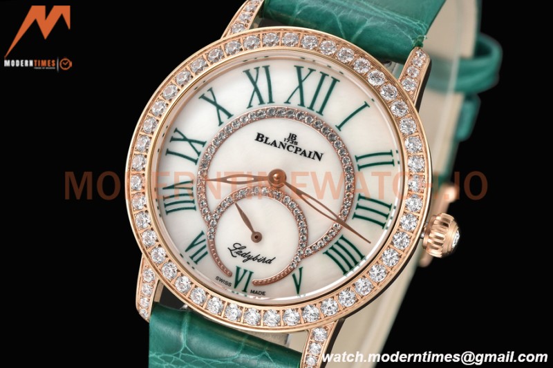 Blancpain - Ladybird Colors 35mm Green RG/LE DIA/RMN White MOP BLSF A23J
