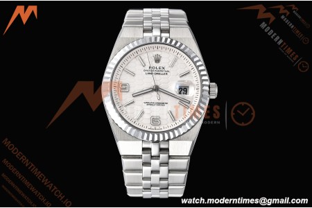 Rolex - Land-Dweller 127334 40mm Jub Flt SS/SS Wht/Stk GDF MY8215 | 롤렉스 - 랜드-드웰러 127334 40mm 주브 플랫 SS/SS 화이트/스틸 GDF MY8215