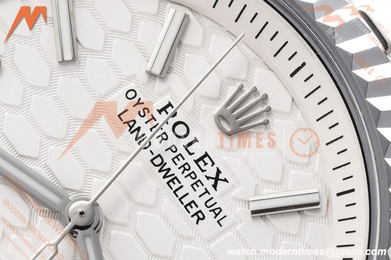Rolex - Land-Dweller 127334 40mm Jub Flt SS/SS Wht/Stk GDF MY8215