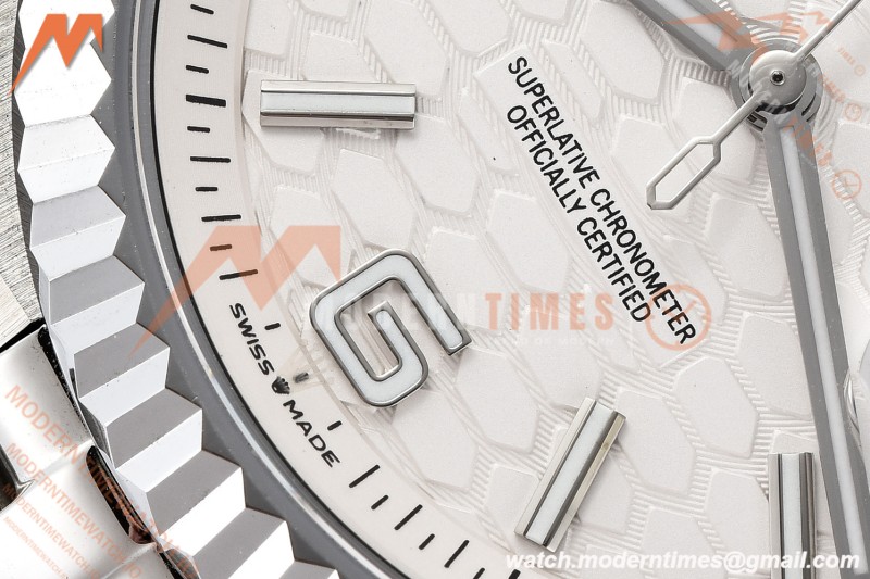 Rolex - Land-Dweller 127334 40mm Jub Flt SS/SS Wht/Stk GDF MY8215