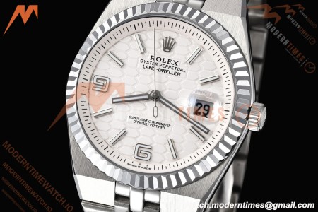 Rolex - Land-Dweller 127334 40mm Jub Flt SS/SS Wht/Stk GDF MY8215