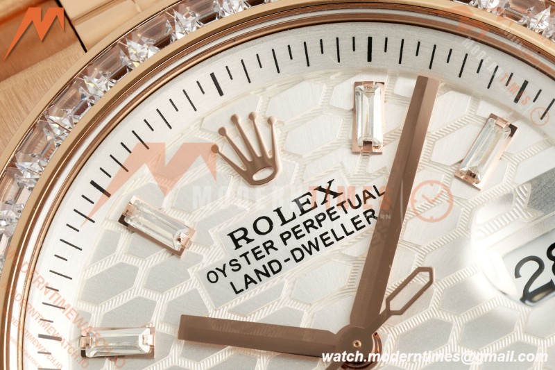 Rolex - Land-Dweller 127385TBR 40mm Jub Flt RG/RG Diamond Wht/Dia 2F A7135 | 롤렉스 - 랜드-드웰러 127385TBR 40mm 주브 플랫 RG/RG 다이아몬드 화이트/다이아 2F A7135