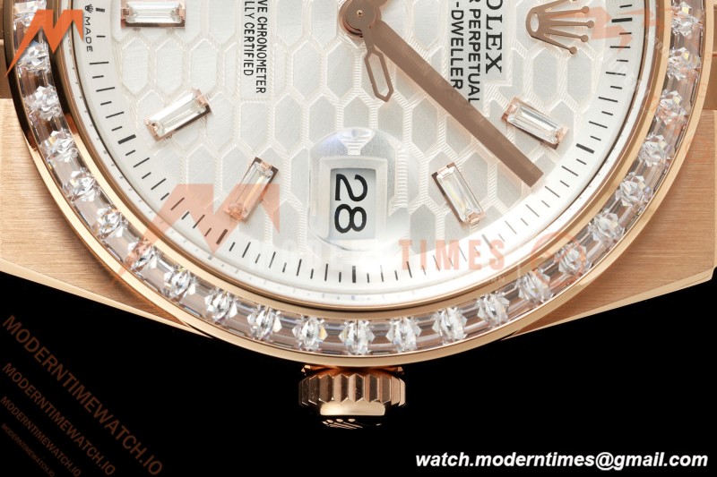 Rolex - Land-Dweller 127385TBR 40mm Jub Flt RG/RG Diamond Wht/Dia 2F A7135 | 롤렉스 - 랜드-드웰러 127385TBR 40mm 주브 플랫 RG/RG 다이아몬드 화이트/다이아 2F A7135