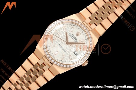 Rolex - Land-Dweller 127385TBR 40mm Jub Flt RG/RG Diamond Wht/Dia 2F A7135