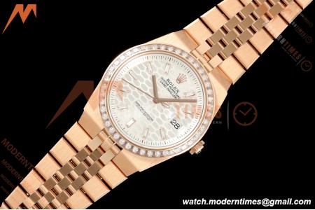 Rolex - Land-Dweller 127385TBR 40mm Jub Flt RG/RG Diamond Wht/Dia 2F A7135