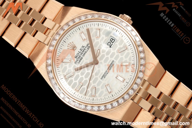 Rolex - Land-Dweller 127385TBR 40mm Jub Flt RG/RG Diamond Wht/Dia 2F A7135 | 롤렉스 - 랜드-드웰러 127385TBR 40mm 주브 플랫 RG/RG 다이아몬드 화이트/다이아 2F A7135