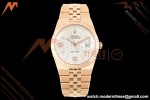 Rolex - Land-Dweller 127335 40mm Jub Flt RG/RG Wht/Stk 2F A7135