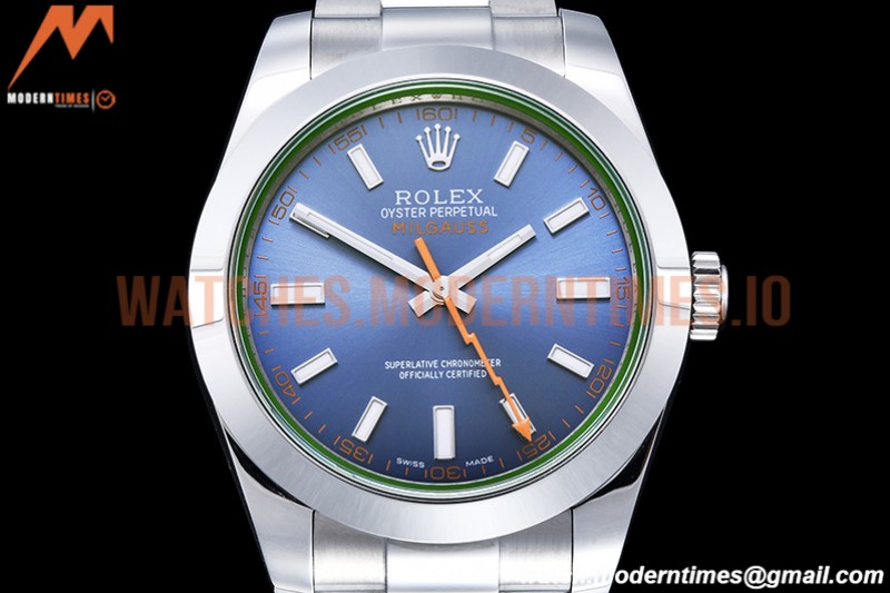 Rolex - Milgauss Z 116400GV 904L SS/SS Blue GMF V2 VR3131