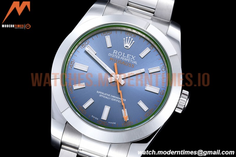 Rolex - Milgauss Z 116400GV 904L SS/SS Blue GMF V2 VR3131