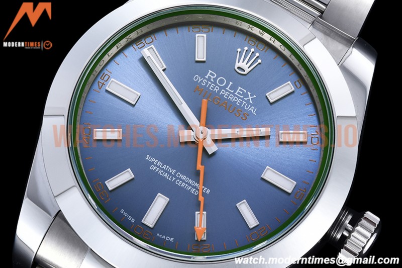 Rolex - Milgauss Z 116400GV 904L SS/SS Blue GMF V2 VR3131