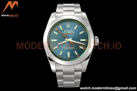 Rolex - Milgauss 40mm 116400GV 904L SS/SS Blue VSF VS3131