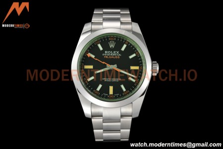 Rolex - Milgauss 40mm 116400GV 904L SS/SS Black VSF VS3131