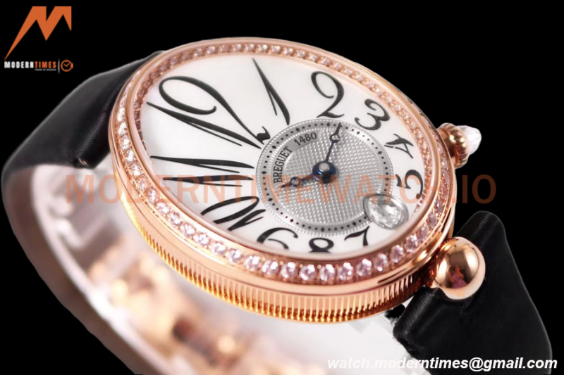 Breguet - Reine de Naples 8918 Ladies Diamond RG/LE White ZF V2 6T28 Mod
