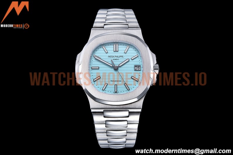 Patek Philippe - Nautilus Jumbo 5711 SS/SS Blue Tiff/Stk BPF MY9015 Mod