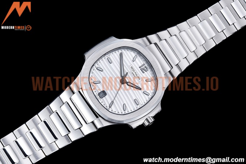 Patek Philippe - Nautilus Ladies 7118 35mm SS/SS Wht/Stk PPF A324