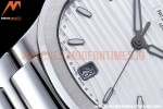 Patek Philippe - Nautilus Ladies 7118 35mm SS/SS Wht/Stk PPF A324