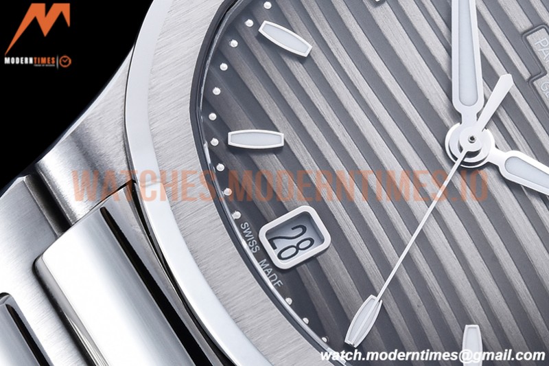 Patek Philippe - Nautilus Ladies 7118 35mm SS/SS Grey/Stk PPF A324