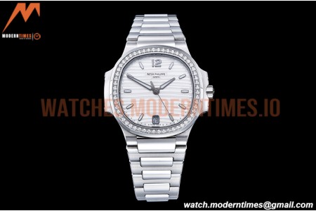 Patek Philippe - Nautilus Ladies 7118 35mm Dia SS/SS Wht/Stk PPF A324