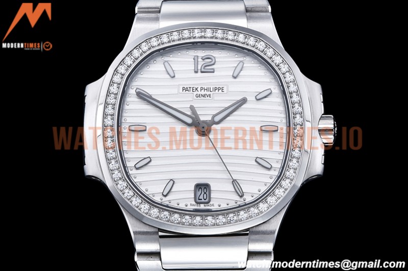 Patek Philippe - Nautilus Ladies 7118 35mm Dia SS/SS Wht/Stk PPF A324