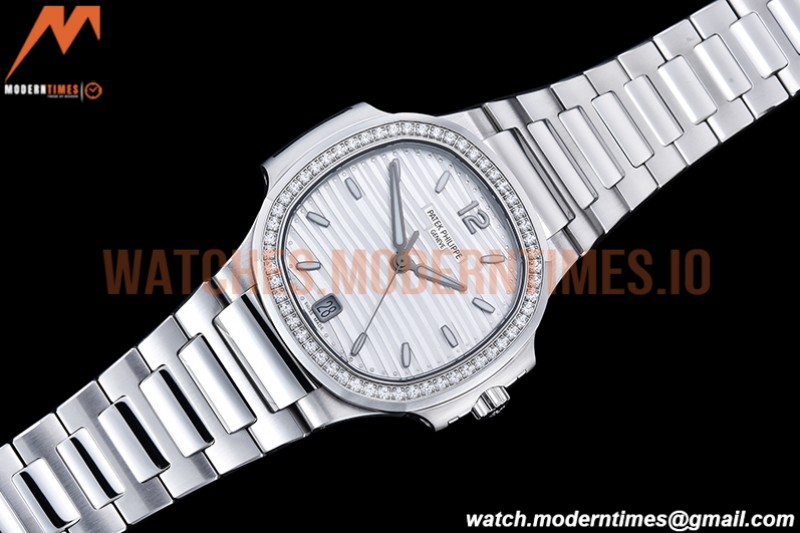 Patek Philippe - Nautilus Ladies 7118 35mm Dia SS/SS Wht/Stk PPF A324