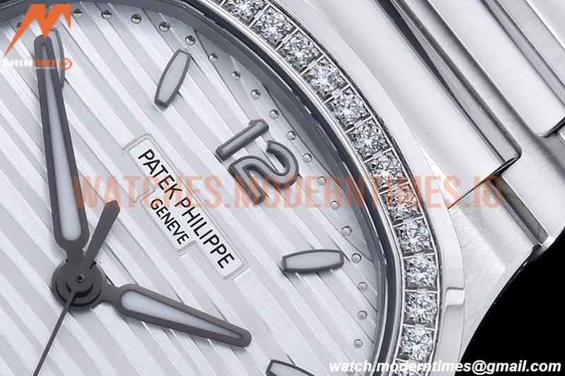 Patek Philippe - Nautilus Ladies 7118 35mm Dia SS/SS Wht/Stk PPF A324