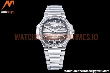 Patek Philippe - Nautilus Ladies 7118 35mm Dia SS/SS Grey/Stk PPF A324