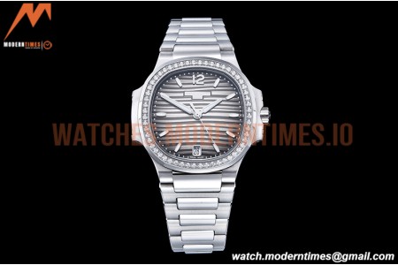Patek Philippe - Nautilus Ladies 7118 35mm Dia SS/SS Grey/Stk PPF A324