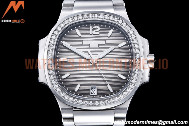 Patek Philippe - Nautilus Ladies 7118 35mm Dia SS/SS Grey/Stk PPF A324