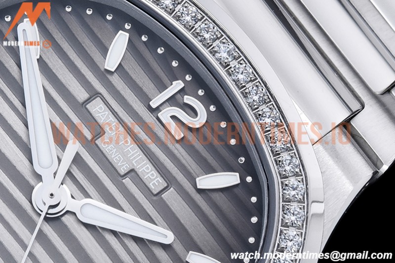 Patek Philippe - Nautilus Ladies 7118 35mm Dia SS/SS Grey/Stk PPF A324
