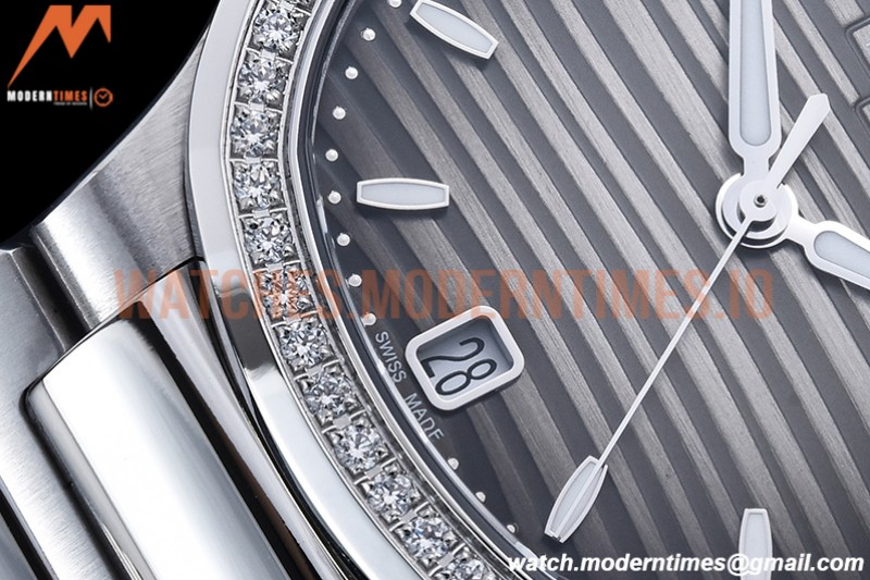 Patek Philippe - Nautilus Ladies 7118 35mm Dia SS/SS Grey/Stk PPF A324