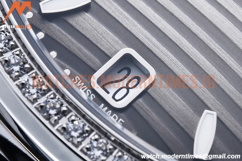 Patek Philippe - Nautilus Ladies 7118 35mm Dia SS/SS Grey/Stk PPF A324