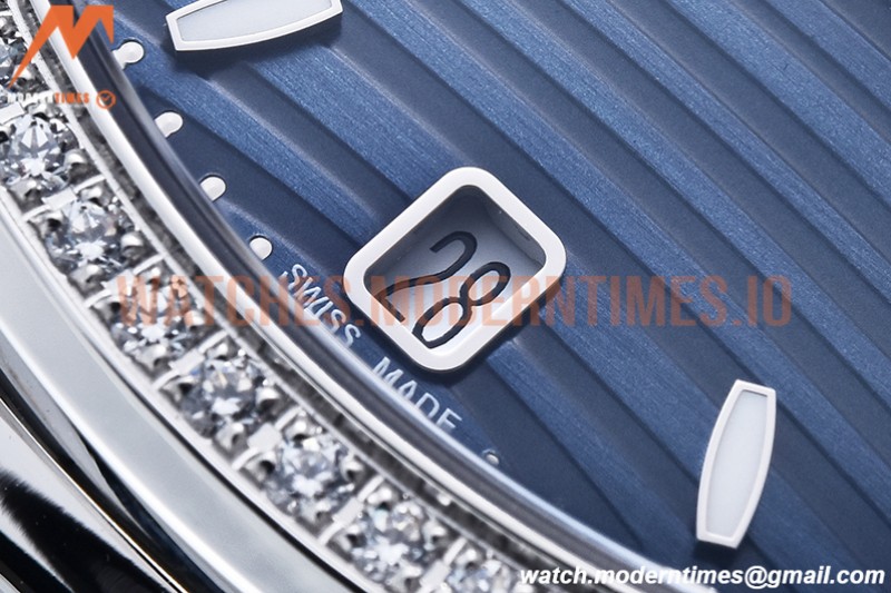 Patek Philippe - Nautilus Ladies 7118 35mm Dia SS/SS Blue/Stk PPF A324
