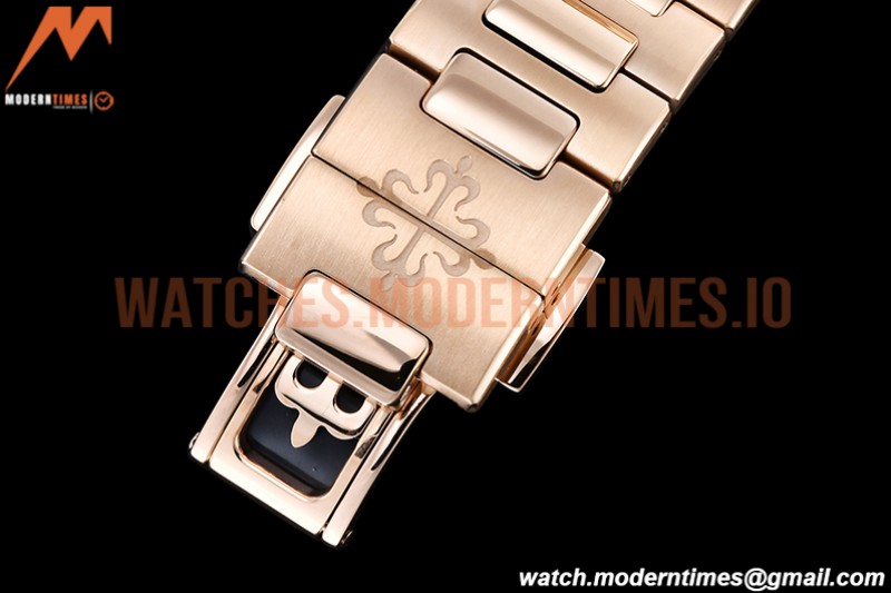 Patek Philippe - Nautilus Ladies 7118 35mm RG/RG Wht/Stk PPF A324