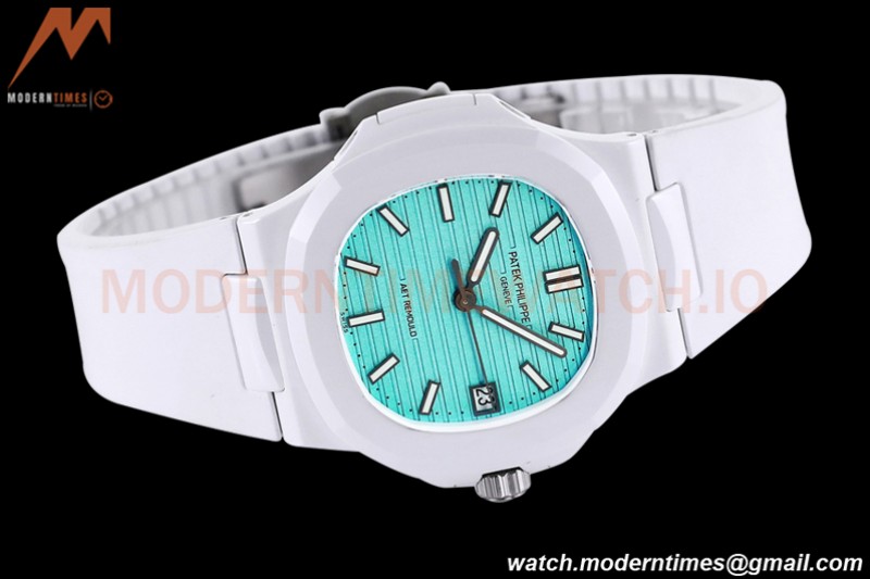 Patek Philippe - Nautilus AET 5711 40mm White CER/RU Stk Tiffany Blue AMGF MY9015