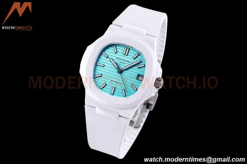 Patek Philippe - Nautilus AET 5711 40mm White CER/RU Stk Tiffany Blue AMGF MY9015