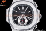 Patek Philippe - Nautilus Chronograph 5980 SS/SS Black PPF A7750 Mod