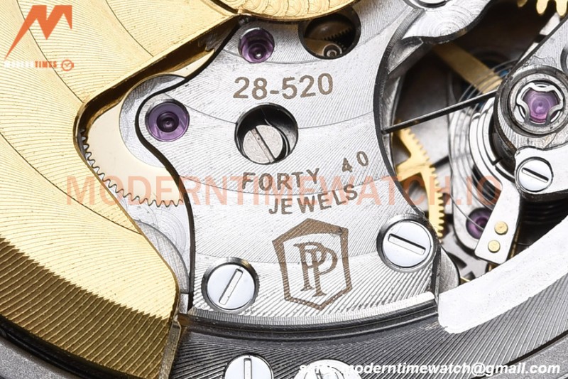 Patek Philippe - Nautilus Chronograph 5980 SS/SS Black PPF A7750 Mod