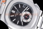 Patek Philippe - Nautilus Chronograph 5980 SS/SS Black PPF A7750 Mod