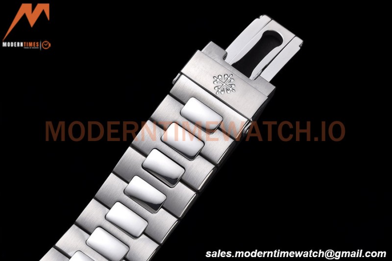 Patek Philippe - Nautilus Chronograph 5980 SS/SS White PPF A7750 Mod