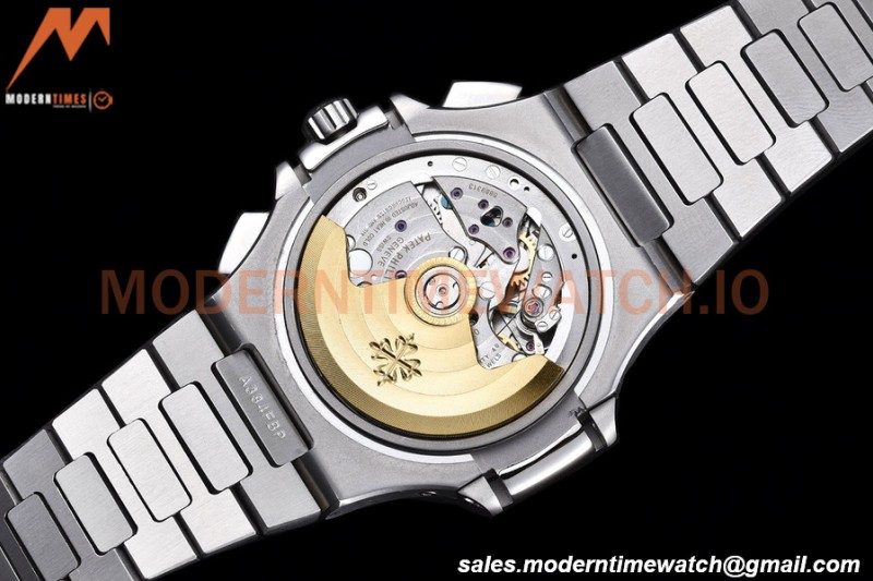 Patek Philippe - Nautilus Chronograph 5980 SS/SS White PPF A7750 Mod