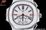Patek Philippe - Nautilus Chronograph 5980 SS/SS White PPF A7750 Mod