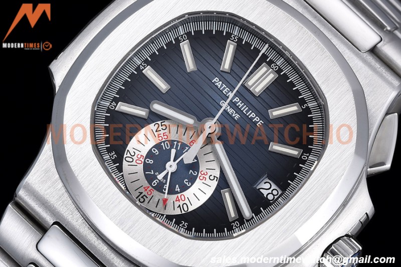 Patek Philippe - Nautilus Chronograph 5980 SS/SS Blue PPF A7750 Mod