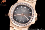 Patek Philippe - Nautilus Automatic 40mm 5723/1R Diamond RG/RG Grey Diam PPF A324