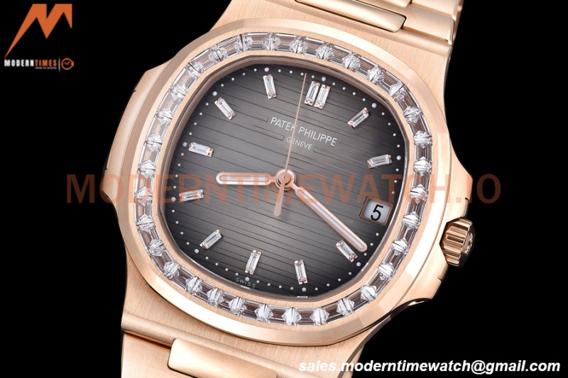 Patek Philippe - Nautilus Automatic 40mm 5723/1R Diamond RG/RG Grey Diam PPF A324